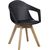 Krēsls STUART 58x57xH82cm, sēdvieta: plastika / mākslīgā āda, krāsa: melna, ozolkoka kājas