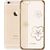 X-Fitted Aizmugurējais Plastikata Apvalks ar Swarovski Kristāliem Priekš Apple iPhone 6 / 6S Zelts / Atplaukst