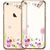 X-Fitted Aizmugurējais Plastikata Apvalks ar Swarovski Kristāliem Priekš Apple iPhone 6 / 6S Zelts / Krāsains Zieds