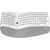 Wireless Ergonomic Keyboard Delux GM901D BT+2.4G (white)