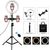 Puluz 1,1m Tripod Mount with 26cm LED Ring Vlogging PKT3070B