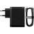 Baseus GaN USB-C + USB wall charger, 100W + 1m cable (black)