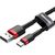 Baseus CATKLF-B91 Nylon Прочный кабель Данных & Заряда USB-C QC3.0 3A на USB 2.0 1M Черный-Красный