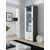 Cama Meble SOHO 4 set (RTV180 cabinet + 2x S1 cabinet + shelves) Grey/White glossy