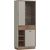 Vitrīna RIVERO 83x40xH201cm, ozols/pelēks Vitrīnas