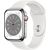 Apple Watch 8 GPS + Cellular 45mm Stainless Steel Sport Band, silver/white (MNKE3EL/A)