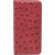 Tellur Book case Ostrich Genuine Leather for iPhone 7 red