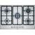 Bosch Serie 4 PGQ7B5B90 hob Stainless steel Built-in 75 cm Gas 5 zone(s)