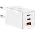 Baseus GaN5 Pro wall charger 2xUSB-C + USB, 65W (white)