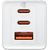 Baseus GaN5 Pro wall charger 2xUSB-C + USB, 65W (white)