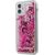 Karl Lagerfeld KLHCP12SROPI Liquid Glitter Charms Cover Чехол для Apple iPhone 12 Mini розовый