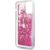 Karl Lagerfeld KLHCP12SROPI Liquid Glitter Charms Cover Silikona Aizsargapvalks Apple iPhone 12 Mini Rozā