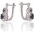 Золотые серьги #1201463(Au-W)_DI+SA, Белое Золото	585°, Бриллианты (0,22Ct), Сапфир (0,69Ct), 2.27 гр.
