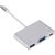 Roger Multimedia Adapter Type-C uz VGA + USB / USB-C Adapteris Sudraba