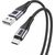 Vipfan X10 USB to Micro USB cable, 3A, 1.2m, braided (black)