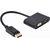 Gembird A-DPM-HDMIFVGAF-01 DisplayPort male to HDMI female + VGA female adapter cable, black