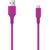 Setty cable USB- microUSB 1,0 m 2A magenta