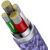 3in1 USB cable Baseus StarSpeed Series, USB-C + Micro + Lightning 3,5A, 1.2m (Purple)
