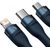 3in1 USB cable Baseus USB 3in1 Baseus Flash Series,  USB-C + Micro + Lightning 66W, 1.2m (blue)