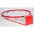 Basketbola gredzens 43cm ar tīklu Enero sarkans