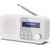 Sharp DR-P420(WH) Tokyo Portable Digital Radio, FM/DAB/DAB+, Bluetooth 5.0, USB or Battery Powered, Snowy White