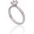 Серебряное кольцо #2101715(PRh-Gr)_CZ, Серебро 925°, родий (покрытие), Цирконы, Размер: 16.5, 2.1 гр.
