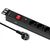 Qoltec 53995 Overvoltage power strip for RACK 19" with CB | 1U | 16A | PDU | 6xFRENCH | 2m