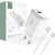 LĀDĒTĀJS Tech-protect C20W 2-port Network Charger PD 20W QC 3.0 + USB-C Cable White