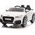 Audi TT RS elektriskais divvietīgais automobilis, balts
