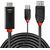 Lindy HDMI > DisplayPort adapter cable (black/red, 1 meter)