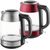 Concept RK4081 electric kettle 1.7 L 2200 W Black, Red, Stainless steel, Transparent