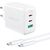 Wall Charger Acefast A13 PD 65W, 2x USB-C + USB (white) Зарядные устройства