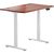 Height Adjustable Table Up Up Bjorn White, Table top M Dark walnut