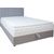 Kontinentālā gulta LEVI 140x200cm, ar matraci, pelēka