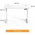 Up Up Ragnar Adjustable Height Table White frame, Table top White L