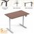 Up Up Ragnar Adjustable Height Table White frame, Table top Dark Wallnut M