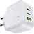 Power charger Green Cell GC PowerGaN 65W (2x USB-C Power Delivery, 1x USB-A compatible with Quick Charge 3.0) (white)