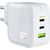 Power charger Green Cell GC PowerGaN 65W (2x USB-C Power Delivery, 1x USB-A compatible with Quick Charge 3.0) (white)