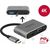 DeLOCK USB-C adapter> HDMI / VGA with USB 3.0 + PD 64074