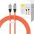 Fast Charging cable Baseus USB-C to Coolplay Series 1m, 20W (orange)