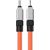 Fast Charging cable Baseus USB-C to Coolplay Series 1m, 20W (orange)