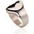 Серебряное кольцо #2101563(Matt+POx-MattBk), Серебро 925°, оксид (покрытие), Размер: 18.5, 6.4 гр.