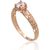 Золотое кольцо #1101079(Au-R)_CZ, Красное Золото 585°, Цирконы, Размер: 19, 1.87 гр.