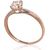 Золотое кольцо #1100933(Au-R+PRh-W)_CZ, Красное Золото 585°, родий (покрытие), Цирконы, Размер: 19, 1.82 гр.