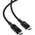 Cable USB-C to USB-C Acefast C6-03 with display, 100W, 2m (black)