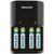 AA / AAA Bateriju lādētājs Philips Multilife (SCB1450NB) + Micro AAA NiMH Batteries 800mAh