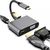RoGer USB-C Мультимедиа адаптер HDMI 4K@30Hz / VGA 1080p / USB 3.0 / USB-C PD / Серый