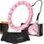 Komplekts HULA HOOP HHW02 LIGHT PINK WITH WEIGHT HMS + WAIST SUPPORT BR163 BLACK