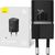 Mini wall charger Baseus GaN5 20W (black)