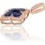Золотой кулон #1301019(Au-R)_DI+SA, Красное Золото 585°, Бриллианты (0,148Ct), Сапфир (0,998Ct), 1.29 гр.